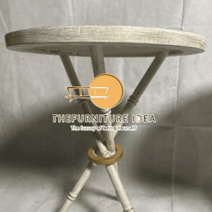 Round bamboo table