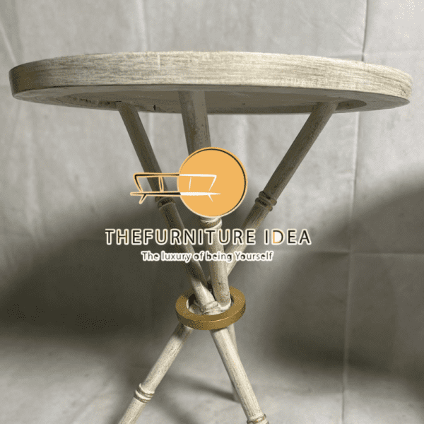 Round bamboo table