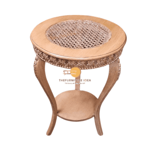 Classic Cane Weave Wooden Table