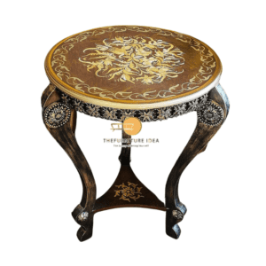 Classic Walnut Gold Inlay Table