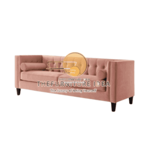 Luxe Velvet Channel Tufted Loveseat