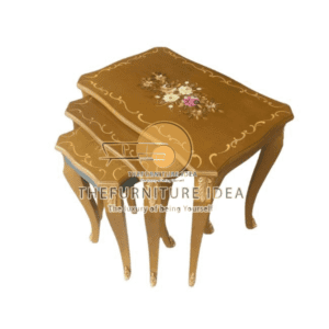 Petal Fusion Nesting Table | Handpainted nesting tables