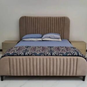 Classic Velvet Panel King Size Bed