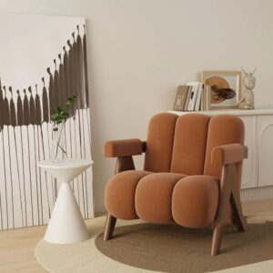 Bold wooden frame with modern angular design