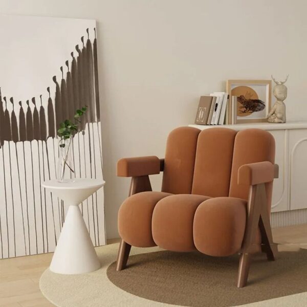 Bold wooden frame with modern angular design