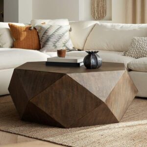 Crafted in a bold geometric faceted design
