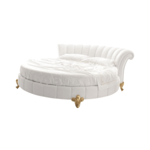 Royal Brass Round King Bed - Customizable Luxury